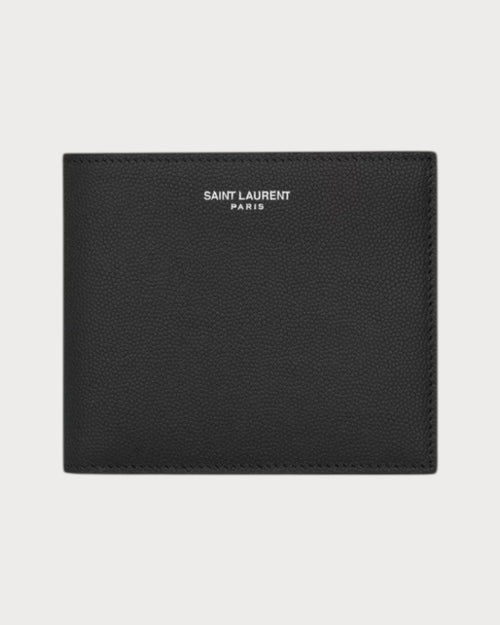 YSL SAINT LAURENT Men's Saint Laurent Paris East/West Wallet In Grain Leather | 聖羅蘭 男仕銀包 (黑色) - LONDONKELLY 英國名牌代購