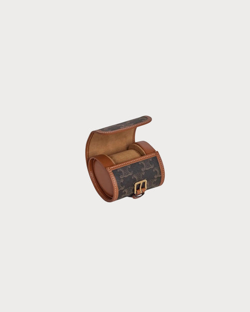 CELINE Triomphe Canvas Single Watch Case | 賽琳 手錶盒 (啡色)
