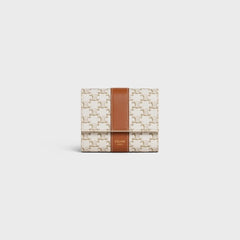 CELINE Triomphe Canvas Small Trifold Wallet | 賽琳 銀包 (White)
