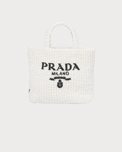 PRADA Small Raffia Tote Bag | 普拉達 草編袋 (White)