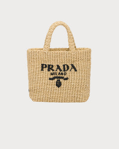 PRADA Small Raffia Tote Bag | 普拉達 草編袋 (Tan)