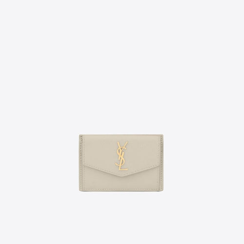 YSL SAINT LAURENT Uptown Card Case | 聖羅蘭 卡套 (White)