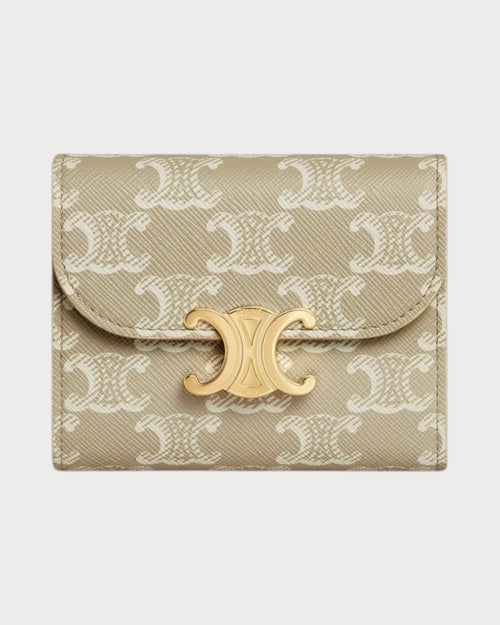 CELINE Small Wallet Triomphe | 賽琳 銀包 (米色)