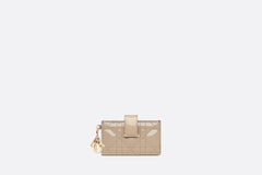 CHRISTIAN DIOR Lady Dior Jasmine Card Holder Calfskin | Dior card holder silver bag (multi-color) 