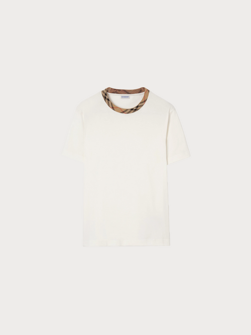 BURBERRY (M) Check Trim Cotton T-shirt(3 Colors)