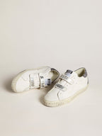GOLDEN GOOSE Bio-based Old School with perforated star and glitter heel tab | 黃金鵝 Bio-based Old School 搭配鏤空星星與亮片後跟標籤（白色）