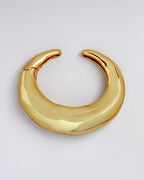 ALEXIS BITTAR Large Molten Hinged Cuff Gold | Bracelet (Large Size/Gold) 