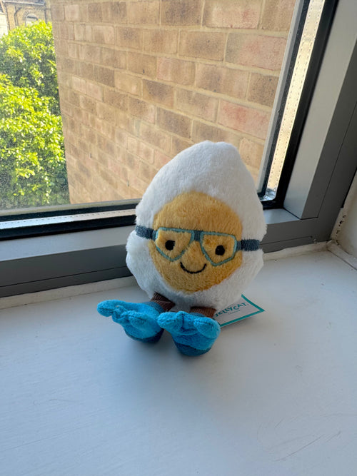 JELLYCAT Amuseables Boiled Egg Scuba | 潛水水煮蛋 (白色)