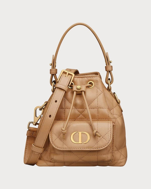 CHRISTIAN DIOR Dior Caro Bucket Bag Lambskin(Nano/3 Colors)
