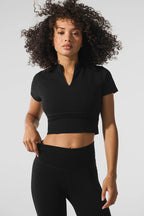ALO YOGA Seamless Winter Warm Plush Cropped Short Sleeve | 無縫冬季保暖絨毛短版短袖上衣 (多色)