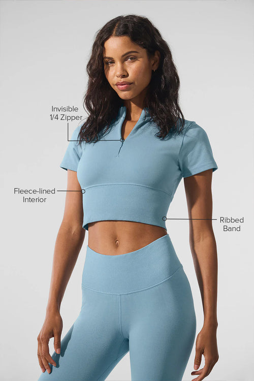 ALO YOGA Seamless Winter Warm Plush Cropped Short Sleeve | 無縫冬季保暖絨毛短版短袖上衣 (多色)