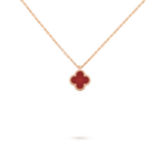 VAN CLEEF & ARPELS Sweet Alhambra Carnelian Pendant (Rose Gold)