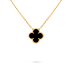 VAN CLEEF & ARPELS Vintage Alhambra Onyx Pendant | 梵克雅寶 縞瑪瑙吊墜 (黃金)