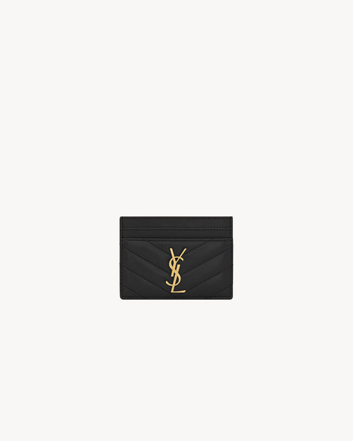 YSL SAINT LAURENT Cassandre Matelasse Card Case In Lambskin | 聖羅蘭 卡套 (黑色)