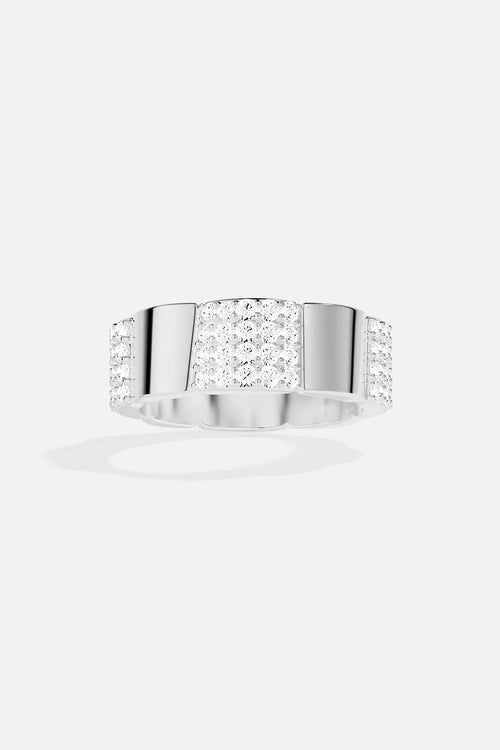APM MONACO A23716OX Pave Ring | 鑲石戒指 (銀色) - LondonKelly 英國名牌代購