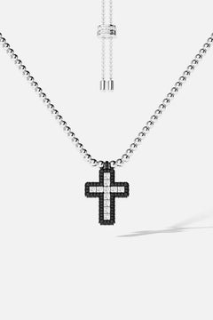 APM MONACO AC7152OX Pave Cross Adjustable Necklace with Beads | 鋪鑽十字配珠可調式頸鏈 (多色) - LondonKelly 英國名牌代購