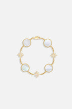 APM MONACO YB5754XNA White Nacre Meteorites Bracelet | 白色珍珠母流星手鏈 (黃金色) - LondonKelly 英國名牌代購