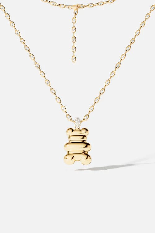 APM MONACO YC7949OX XL Loulou Yummy Bear Chain Necklace | 鏈條項鍊 (黃金款) - LondonKelly 英國名牌代購