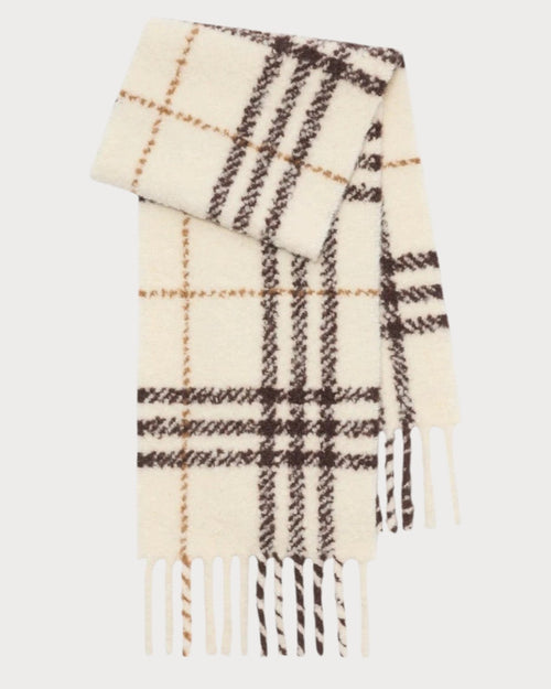 BURBERRY Check Alpaca Wool Blend Boucle Scarf Wool(Many) - LONDONKELLY 英國名牌代購