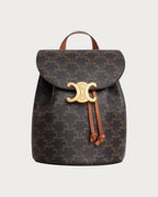 CELINE Backpack Celine Bonnie Triomphe Canvas & Calfskin(Tan) - LONDONKELLY 英國名牌代購