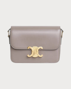 CELINE Triomphe Bag Shiny Calfskin Black Shiny Calfskin(Teen/Many) - LONDONKELLY 英國名牌代購