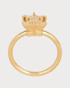 CELINE Triomphe Solitaire Sparkle Ring Strass & Brass with Gold Finish(3 Colors) - LONDONKELLY 英國名牌代購