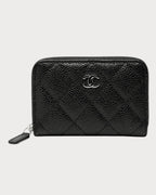 CHANEL AP0216 Classic Zipped Coin Purse Grained Calfskin | 香奈兒 拉鏈銀包 (黑色) - LONDONKELLY 英國名牌代購