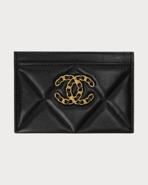 CHANEL AP1167 Classic 19 Card Holder Quilted Lambskin(Black) - LONDONKELLY 英國名牌代購