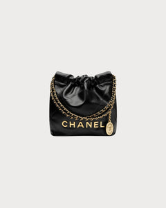 CHANEL AS3980 22 Mini Bag | 香奈兒 迷你手袋 (黑色/白字) - LONDONKELLY 英國名牌代購