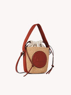 CHLOE Small Horse Medal Basket In Natural Fibres | 蔻依 草編水桶袋 (啡色) - LondonKelly 英國名牌代購