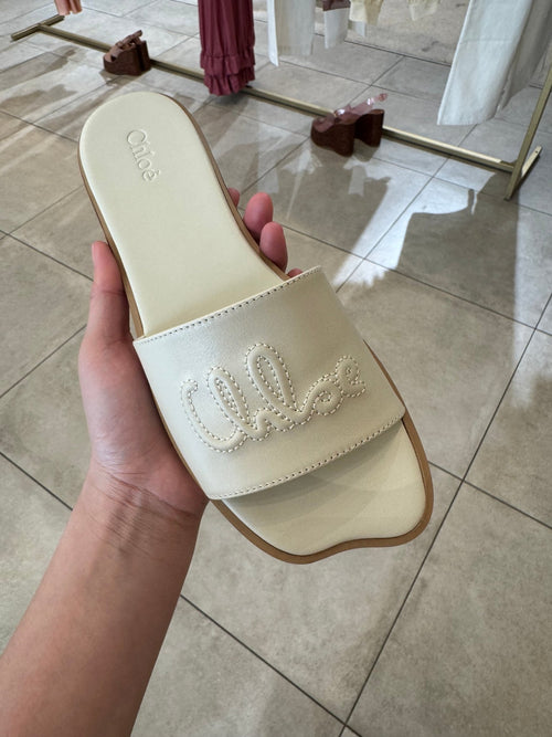 CHLOE Western Slides Leather(White) - LONDONKELLY 英國名牌代購