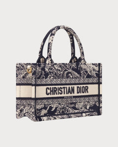 CHRISTIAN DIOR Dior Book Tote With Strap Oblique Embroidery Canvas(Mini/3 Colors) - LONDONKELLY 英國名牌代購