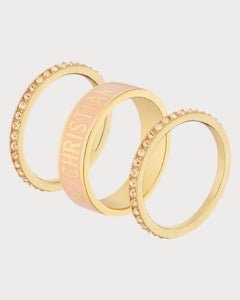 CHRISTIAN DIOR Dior Code Ring Set Gold - Finish Metal | 迪奧 一套3隻戒指 (多色) - LONDONKELLY 英國名牌代購