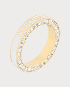 CHRISTIAN DIOR Dior Night Code Ring Gold - Finish Metal with White Crystals | 迪奧 戒指 (多色) - LONDONKELLY 英國名牌代購
