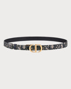 CHRISTIAN DIOR Montaigne Reversible Belt | 迪奧 雙面皮帶 (20mm/藍色老花/黑色)