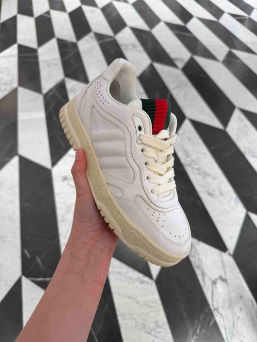 GUCCI Re - Web Sneaker Leather(White) - LONDONKELLY 英國名牌代購