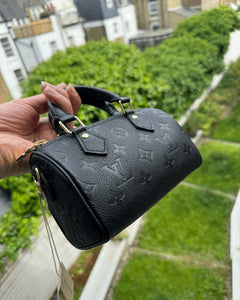 LOUIS VUITTON M82450 Speedy Bag Monogram Canvas(Nano/Black) - LONDONKELLY 英國名牌代購