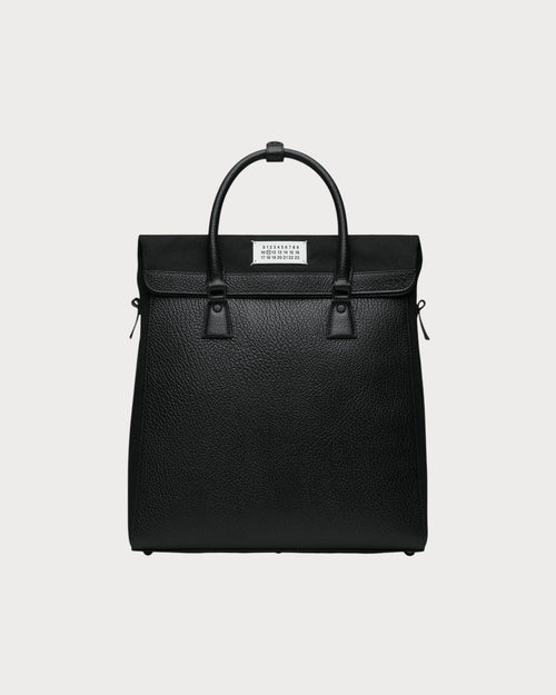 MAISON MARGIELA MM Black Leather 5AC Backpack with Handle | 背囊 (黑色) - LONDONKELLY 英國名牌代購