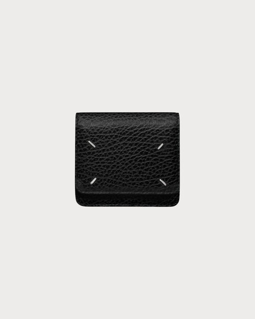 MAISON MARGIELA MM Black Leather Buttoned Chain Wallet | 銀包連鏈帶 (黑色) - LONDONKELLY 英國名牌代購