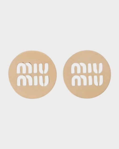MIU MIU Miu Logo Earrings | 繆繆 耳環 (金色) - LONDONKELLY 英國名牌代購