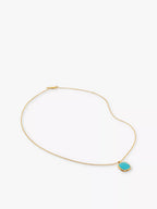 MONICA VINADER Delphi 18ct Yellow Gold - Plated Vermeil and Turquoise Pendant Necklace | 頸鏈 (藍綠色) - LondonKelly 英國名牌代購