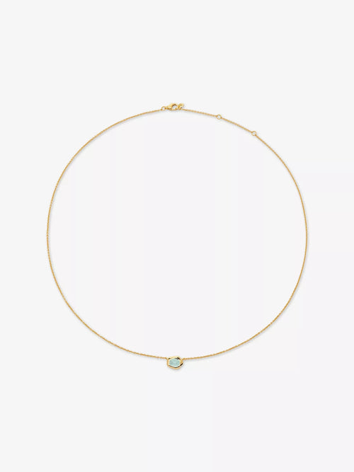 MONICA VINADER Odyssey 18ct Yellow - Gold Vermeil and Aquamarine Necklace | 頸鏈 (藍色) - LondonKelly 英國名牌代購