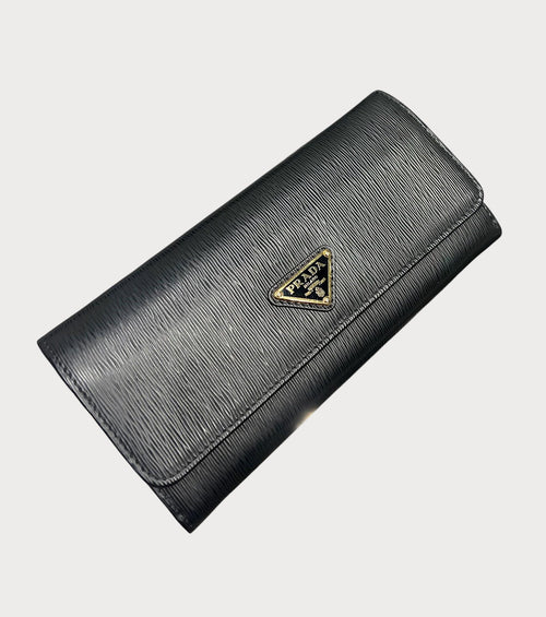 PRADA Flap Long Wallet | 普拉達 長銀包 (黑色)