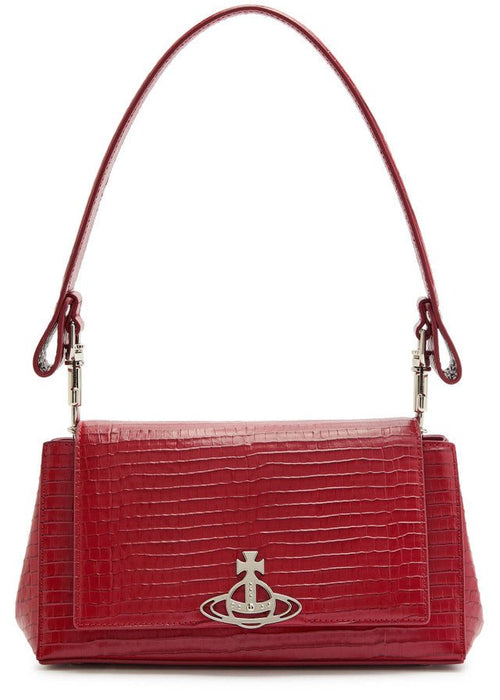 VIVIENNE WESTWOOD Hazel Medium Handbag Croc - Effect Leather | 西太后 鱷魚紋皮革手袋 (多色) - LondonKelly 英國名牌代購